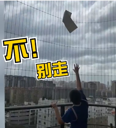 台风圆规吹走了男孩快做完的作业_福建厦门受台风圆规影响刮起大风