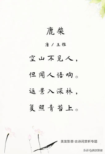 鹿寨王维古诗解释_鹿柴古诗的意思和注释