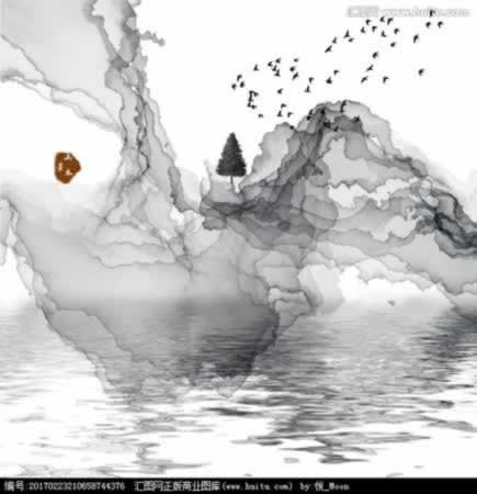 描写水墨画的唯美句子