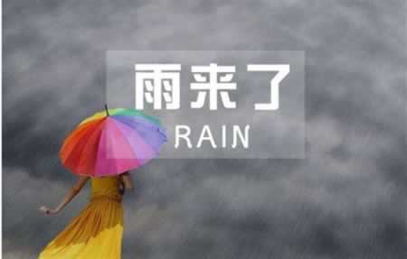 最新周一下雨问候短信