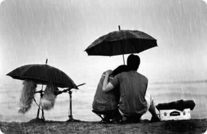 下雨天对爱人问候短信